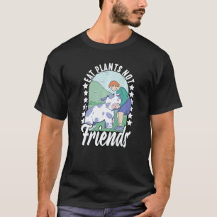Camiseta Coma Plantas Não Amigos Roupas Veganas Veganas