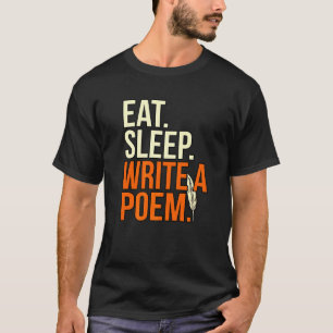 Camiseta Coma Poetria Do Autor Do Poeta Do Poeta De Gravaçã