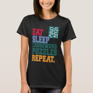 Camiseta Coma Quebra-cabeça de Palavra-Cruzada do Sleep Rep
