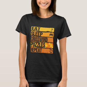 Camiseta Coma Quebra-cabeça de Palavra-Cruzada Repetição de