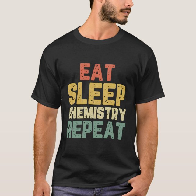 Camiseta Coma química do sono Legal Química Engraçada Retro (Frente)
