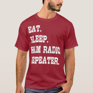 Camiseta Coma rádio Repetidor de rádio do Ham Sleep