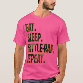 Camiseta Coma Rap de batalha de repouso repetir Rap de alto