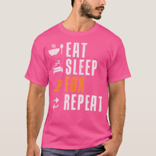 Camiseta Coma Raposa Repetição de Raposa do Sono Raposa