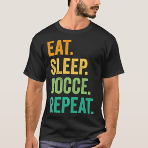 Camiseta Coma Repetição de Bocce Bocce Ball Vintage Retro