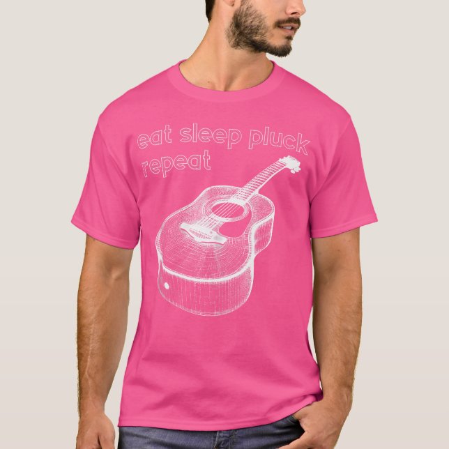 Camiseta Coma Repetição de Sorriso - Engraçado Violão Acúst (Frente)