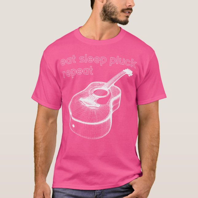 Camiseta Coma Repetição de Sorriso - Engraçado Violão Acúst (Frente)