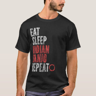 Camiseta Coma Repetição do Banjo Indiano de Sono