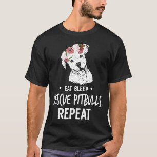 Camiseta Coma Resgate Pitbulls Repita Amante de Pittie