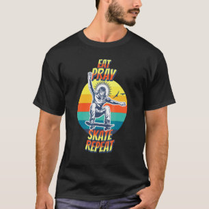 Camiseta Coma Reze Patine Repita  Skate Skatista