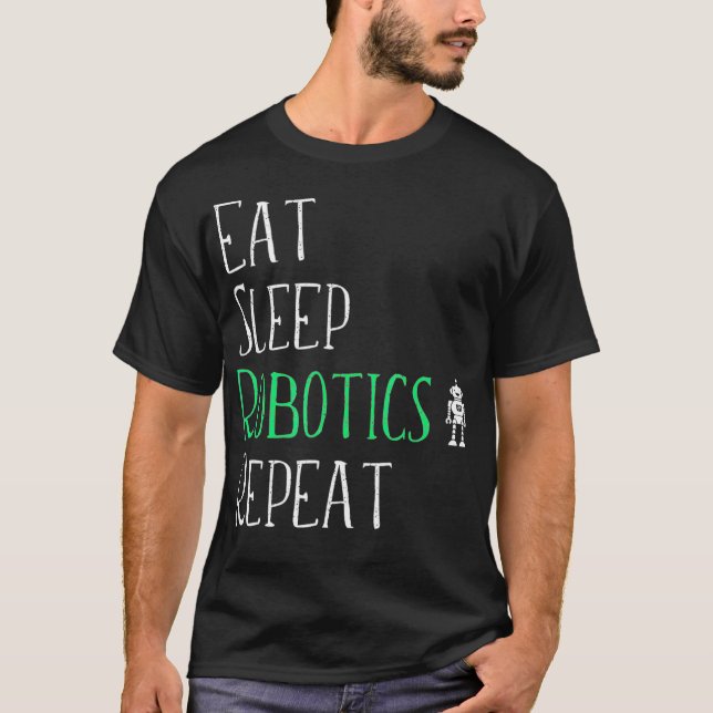 Camiseta Coma Robótica do Sono Repete Tshirt Robot Maker Lo (Frente)
