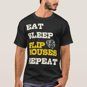 Camiseta Coma Sacudir De Sono Repete Imóveis Engraçados E