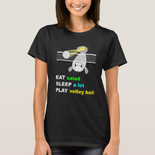 Camiseta Coma Salada Durma Muito Jogue Volei Esmagando Home