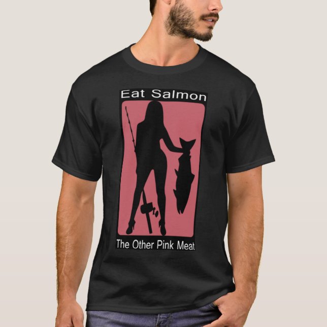 Camiseta Coma Salmão A Outra Carne Rosa (Frente)