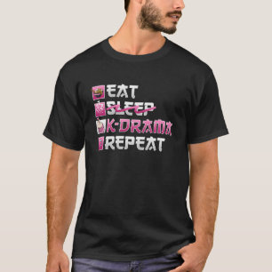 Camiseta Coma sem dormir K Drama Repetir K Pop