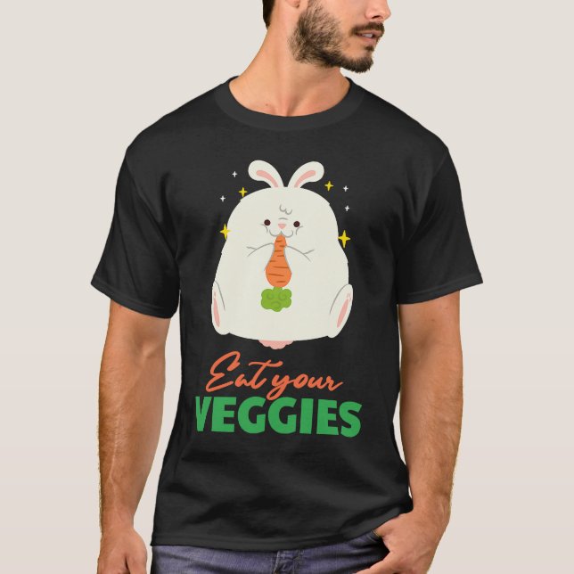 Camiseta Coma Seu Coelho Veggies Vegan Vegetable Orga (Frente)