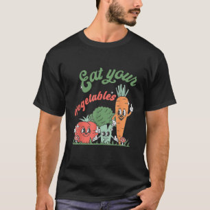 Camiseta Coma Seu Veggies Agricultores Trocando Vegetais Pa