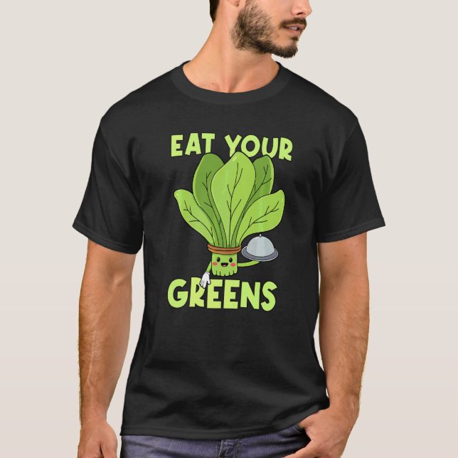 Camiseta Coma Seu Verde Kale Spinach (Frente)