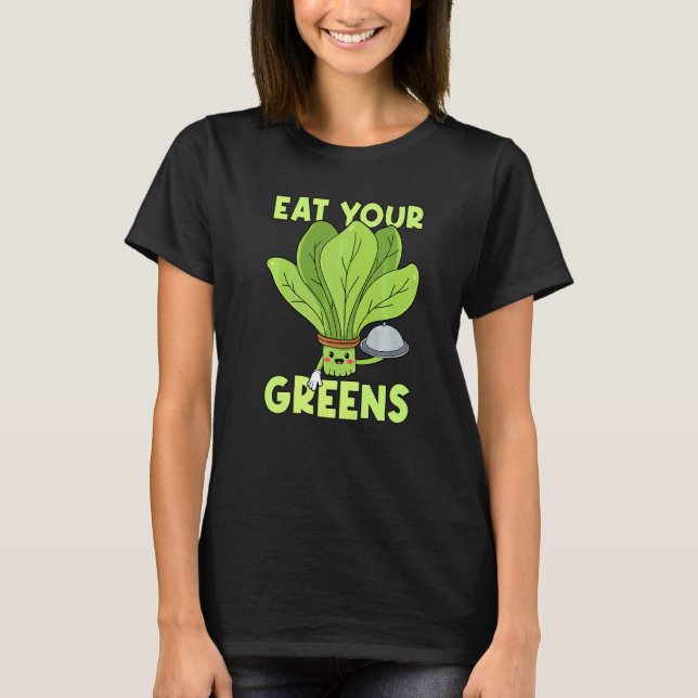 Camiseta Coma Seu Verde Kale Spinach (Frente)