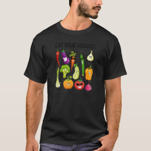 Camiseta Coma seus vegetais Estilo 90s Estilo Vegetal Vegan