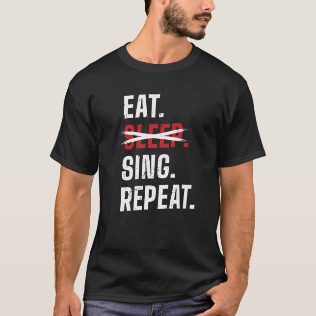 Camiseta Coma Sing Repeat Opera-Singer Premium (Frente)