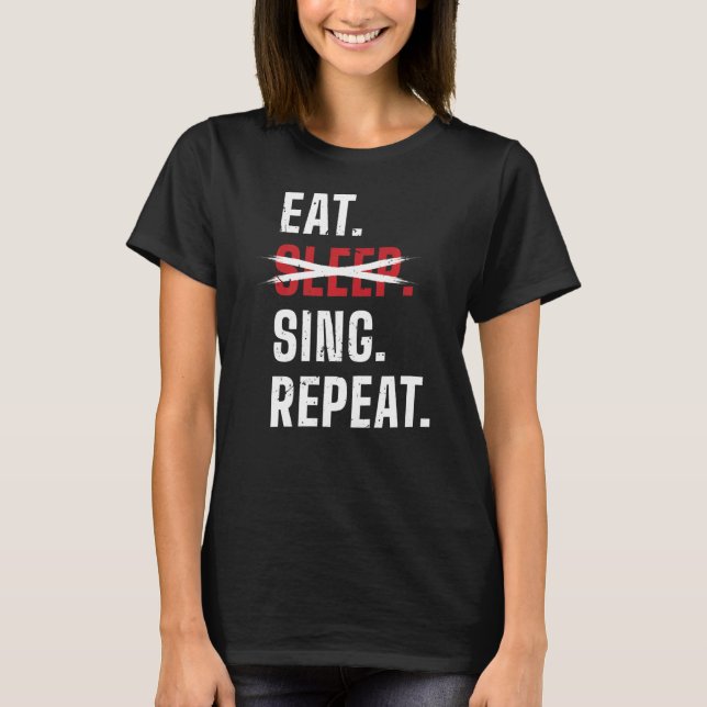 Camiseta Coma Sing Repeat Opera-Singer Premium (Frente)