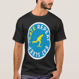 Camiseta Coma Skate De Sono Repetir Skateboard Boy Gi