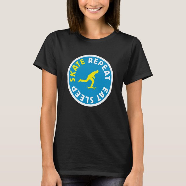Camiseta Coma Skate De Sono Repetir Skateboard Boy Gi (Frente)
