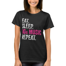 Coma Sleep 80s Music Repeat T-Shirt