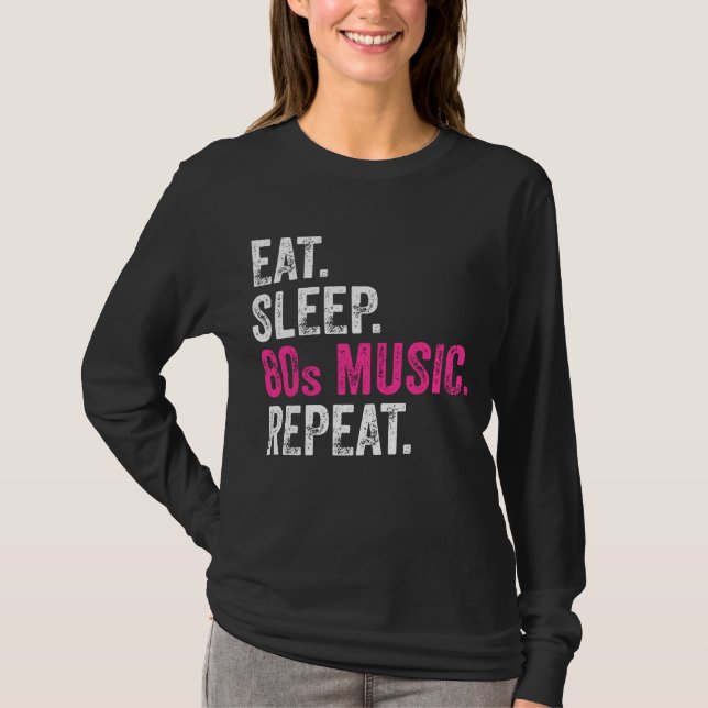 Camiseta Coma Sleep 80s Music Repeat T-Shirt (Frente)