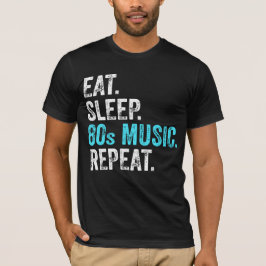 Camiseta Coma Sleep 80sMusic Repeat T-Shirt