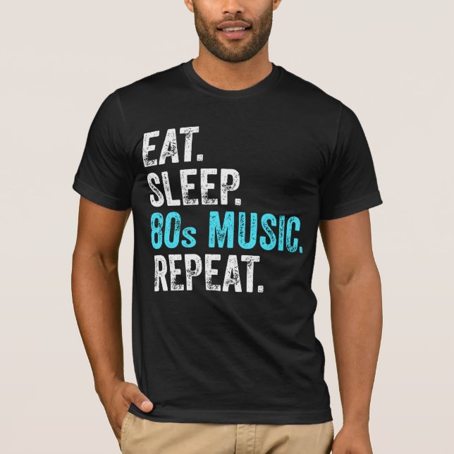 Camiseta Coma Sleep 80sMusic Repeat T-Shirt (Frente)