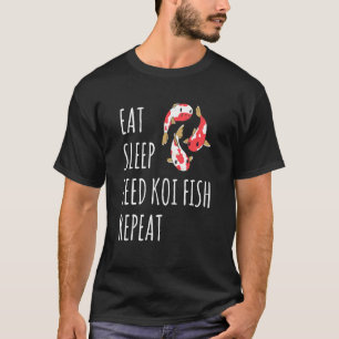 Camiseta Coma Sleep Alimente Peixe Koi Repete Koi Carp Japo