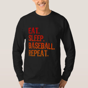 Camiseta Coma Sleep Beball Jogador Legal Treinador Engraçad