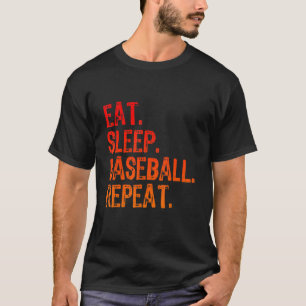 Camiseta Coma Sleep Beball Jogador Legal Treinador Engraçad