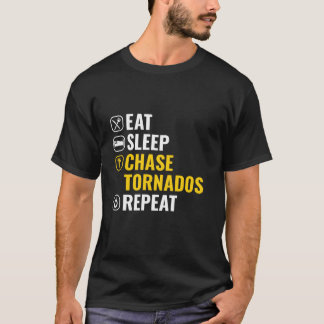 Camiseta Coma Sleep Chase Tornados Repete Tempestade Perseg