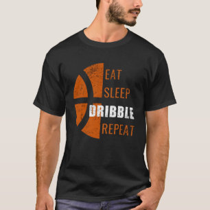 Camiseta Coma Sleep Dribble Repete Homens de Basquete Mulhe