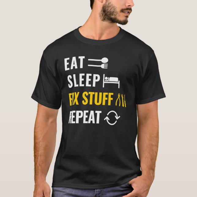 Camiseta Coma Sleep Fix Stux Utilitário Repetir Homem E Tra (Frente)