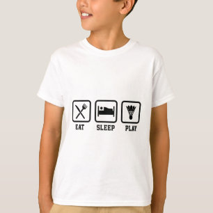 Camiseta Coma Sleep Jogue Badminton Player Shuttle Sports S