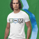 Camiseta Coma Sleep Jogue Futebol<br><div class="desc">Traga este presente para alguém obcecado pelo futebol.</div>