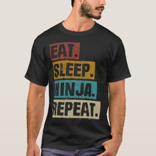 Camiseta Coma Sleep Ninja Repete Vintage Karate Martial
