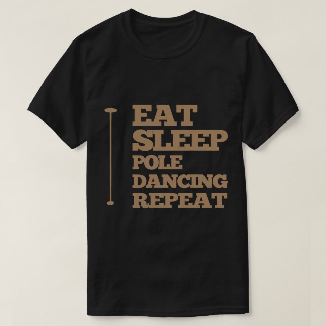 Camiseta Coma Sleep PoleDancing e Repita (Frente do Design)