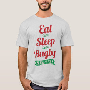 Camiseta Coma Sleep Rugby Repetir Nome e Número Shirsey