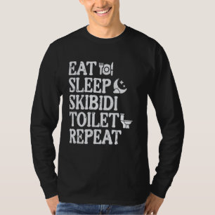 Camiseta Coma Sleep Skibidi Repete Toilet Engraçado Rizz Me