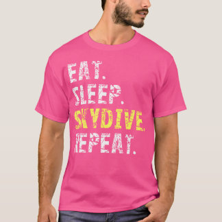 Camiseta Coma Sleep Skydive Repete Discagem Engraçada