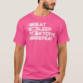 Camiseta Coma Sleep Skydive Repetir Skydiving Legal