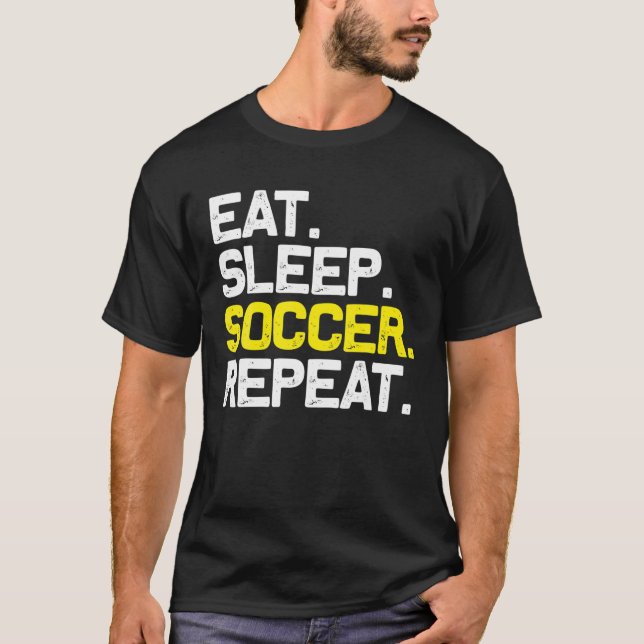 Camiseta Coma Sleep Soccer Repita Ventiladores de Futebol P (Frente)