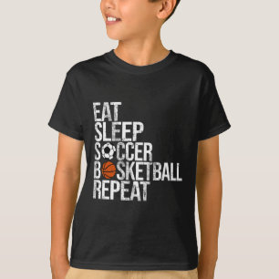 Camiseta Coma Sleep Soccer Sketll Repetir Jogador Esportivo