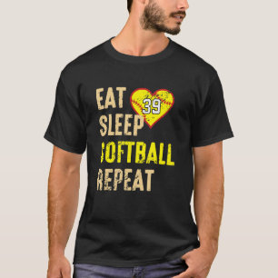 Camiseta Coma Sleep Softball Repeat Jersey Número 39 Vinta