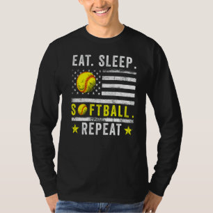 Camiseta Coma Sleep Softball Repete Softball Treinador Amer